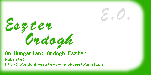 eszter ordogh business card