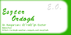 eszter ordogh business card